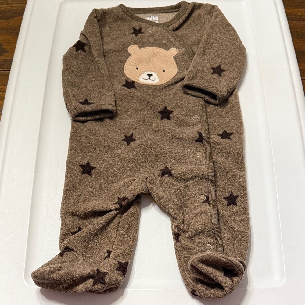 Carter's Brown Starry Bear Footie